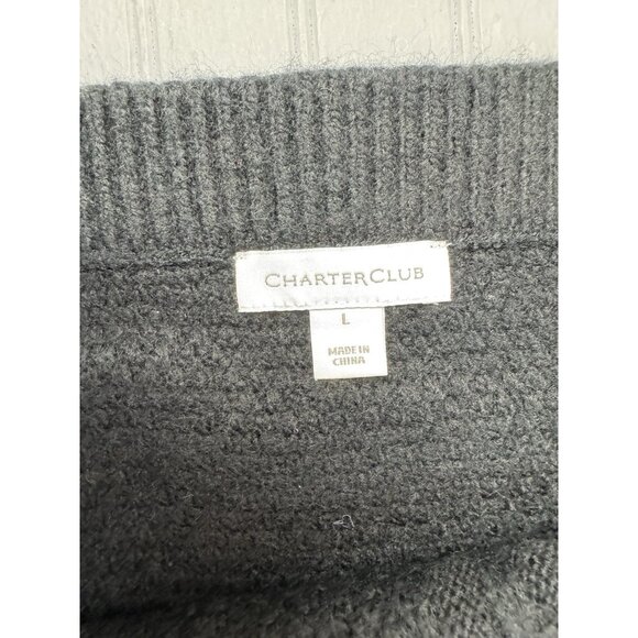 Charter Club Size L Womens Soft Knit Skirt Knee Length Black Pull On - Picture 3 of 4